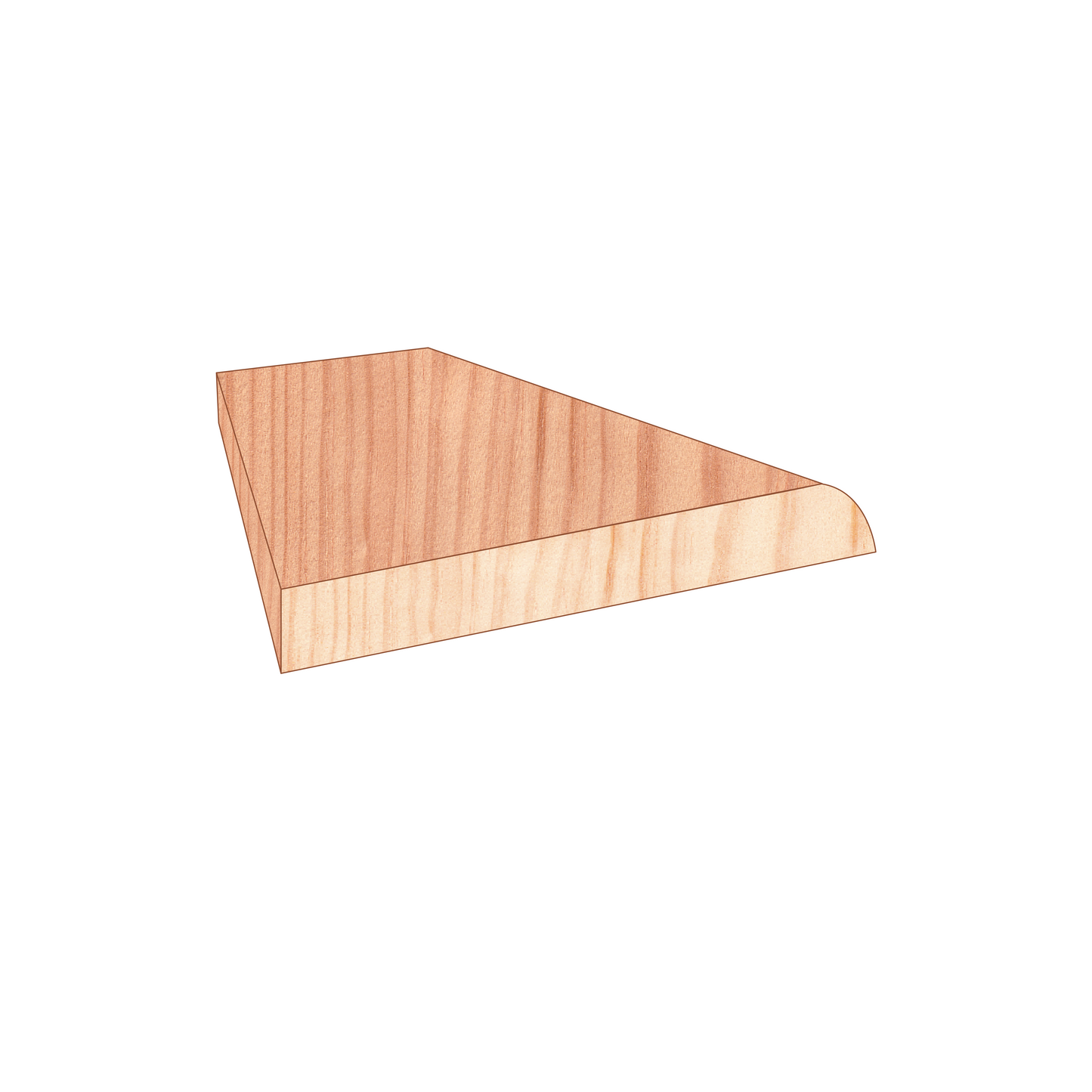 Chant Plat Pin Maritime 1 arrondi 05x27x2400 mm