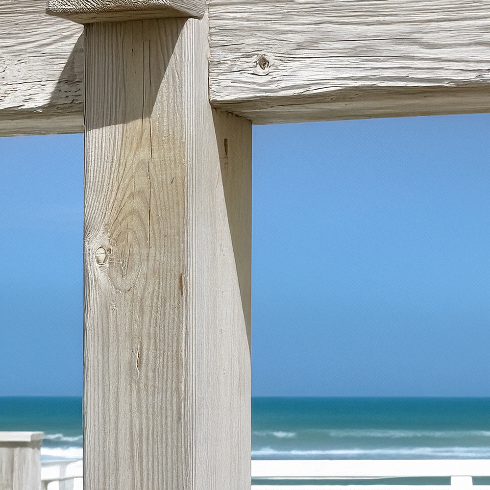 Poteau Pin Maritime 200x100x2400 mm Classe 4 Brun