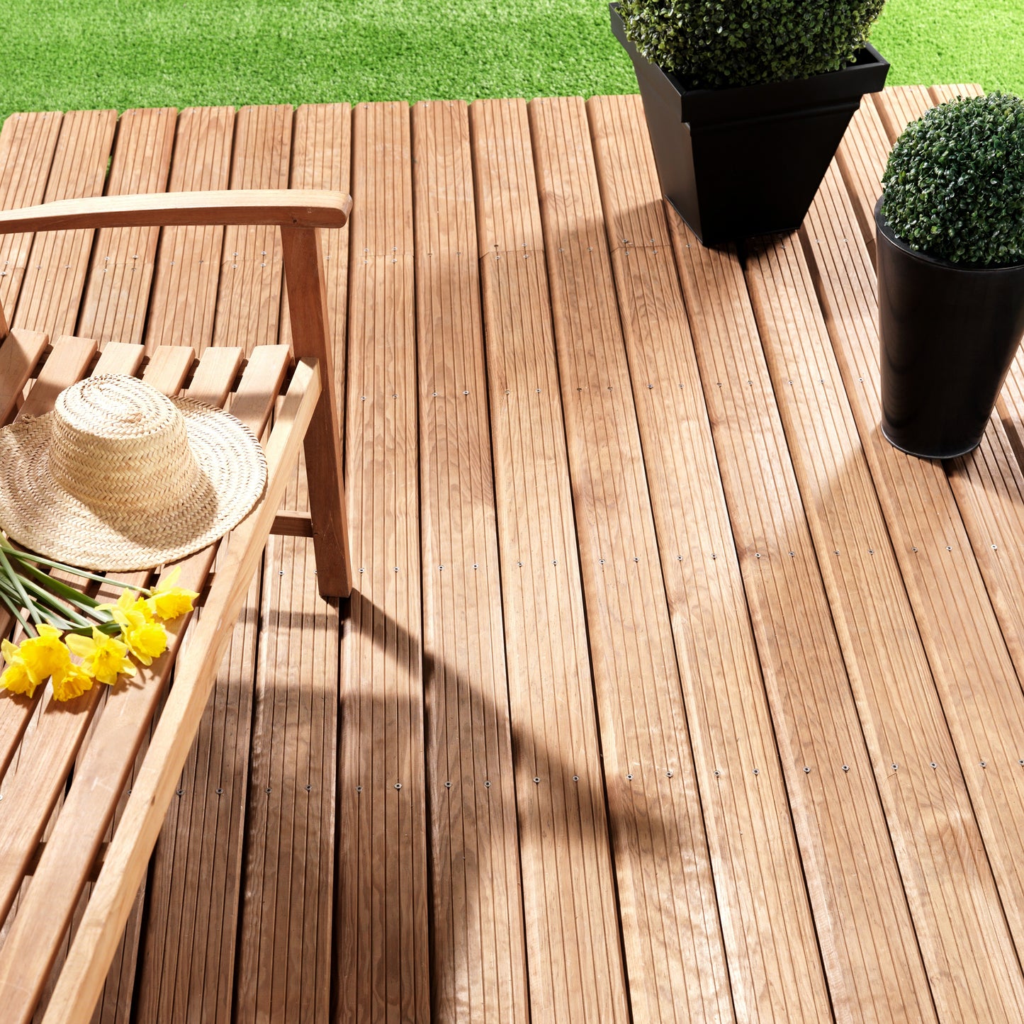 Lame Terrasse Pin Maritime 2 faces 22x120x2400 mm Classe 4 Brun