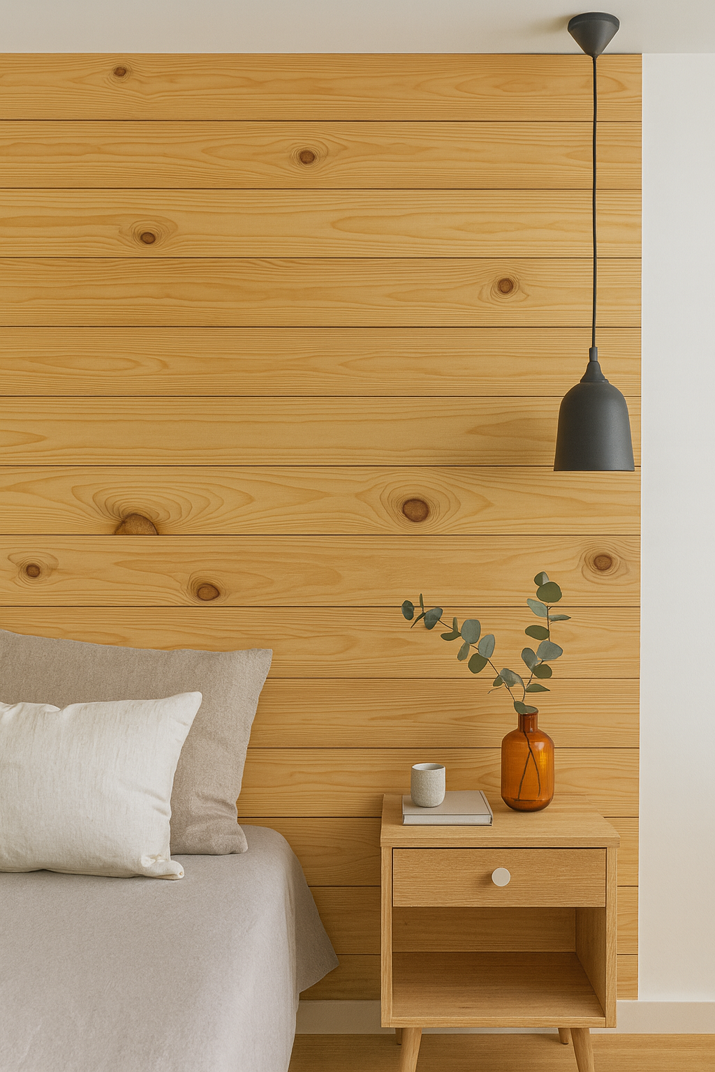 Lambris en pin maritime d'une dimension de 20x195x2400mm pour aménagement intérieur