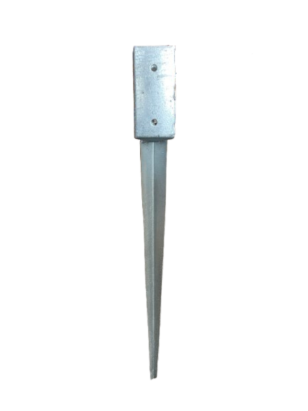 Pied de poteau Acier galvanisé 71x71x150 à enfoncer