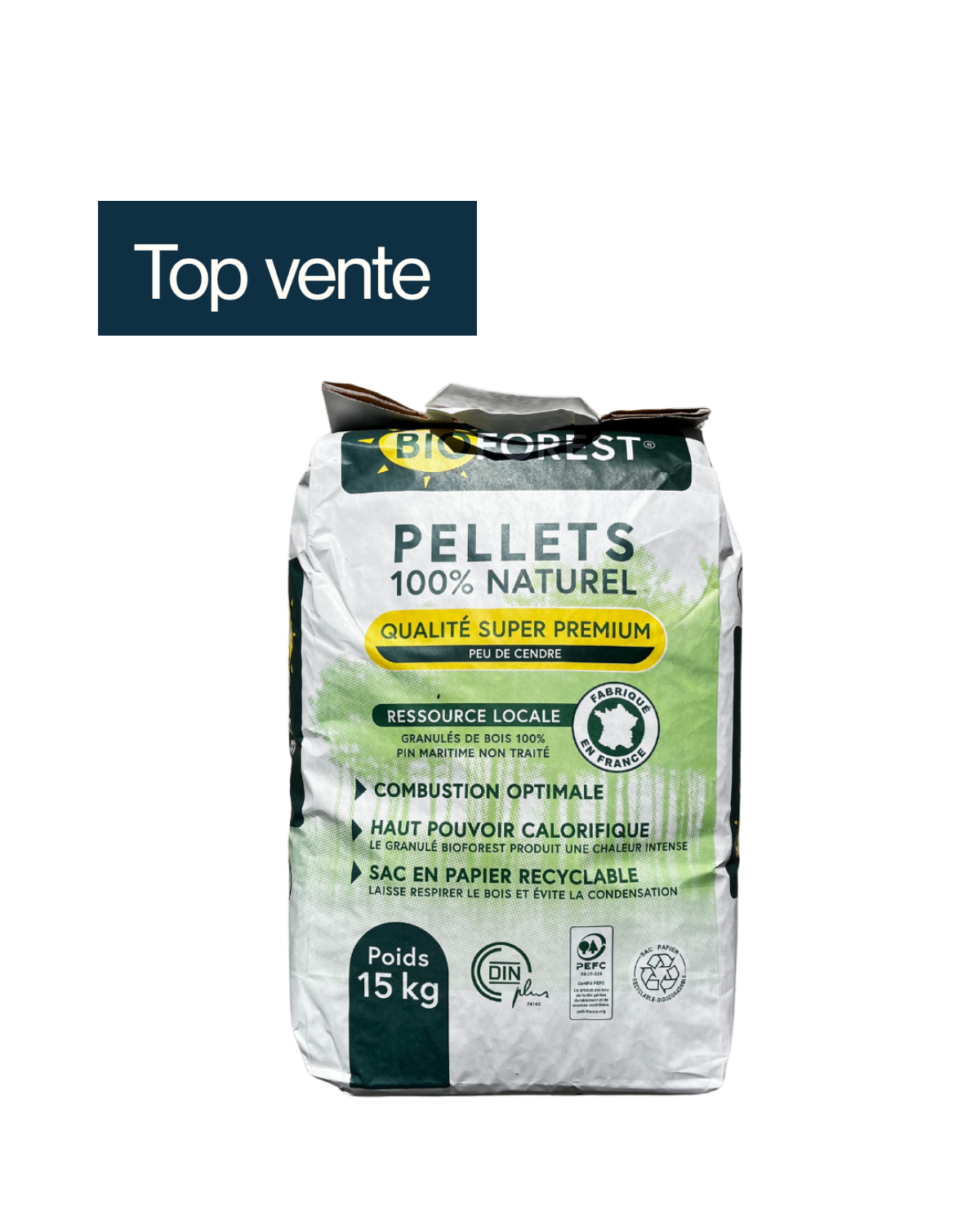 Granulés Bois Bioforest 15 kg