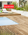 Lame Terrasse Pin Maritime Aboutée Petits Nœuds Lisse 2 faces 27x145x3000 mm Classe 4 Brun