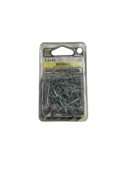 Vis Bois/Agglo en 4.5x40 mm Sachet de 50 pièces