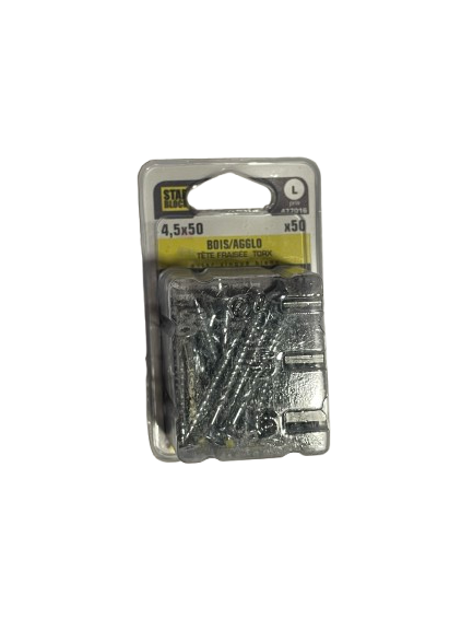 Vis Bois/Agglo en 4.5x50 mm Sachet de 50 pièces