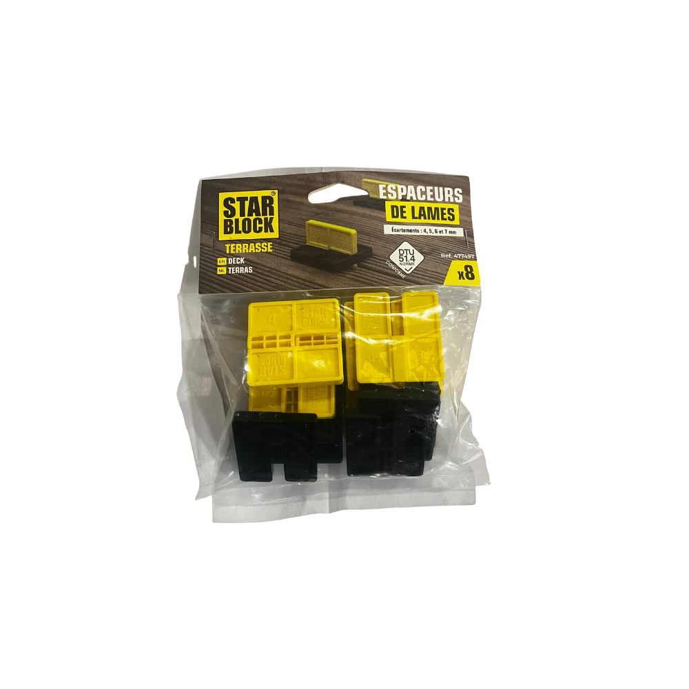 Espaceurs de Lames  4.5.6.7 mm Sachet de 8 pièces